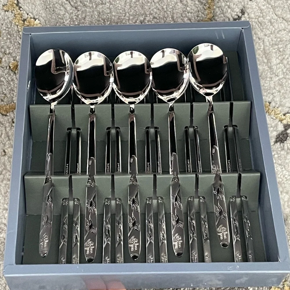 Spoon & Chopsticks 5 Set Premium Stainless Steel Korean CutleryMade In Korea